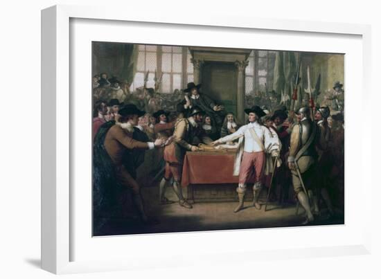 Cromwell Dissolving the Long Parliament, 1782-Benjamin West-Framed Giclee Print