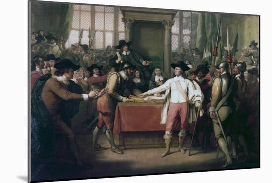 Cromwell Dissolving the Long Parliament, 1782-Benjamin West-Mounted Giclee Print