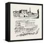 Cromwell House from Aggas's Map London-null-Framed Stretched Canvas