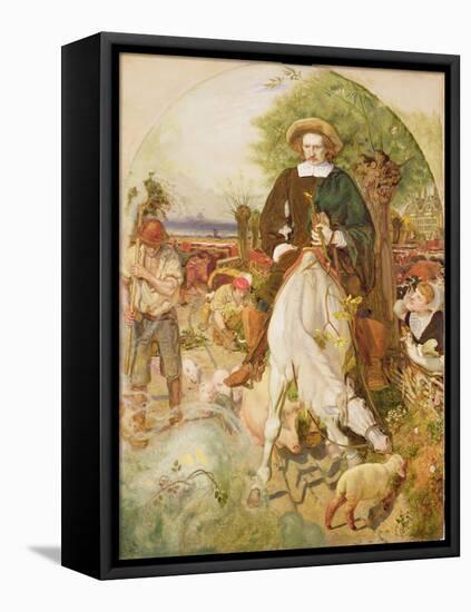 Cromwell on His Farm, 1873-4-Ford Madox Brown-Framed Stretched Canvas