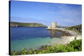 Cromwell's Castle in Summer Sunshine, Isle of Tresco, Isles of Scilly, United Kingdom, Europe-Peter Barritt-Stretched Canvas