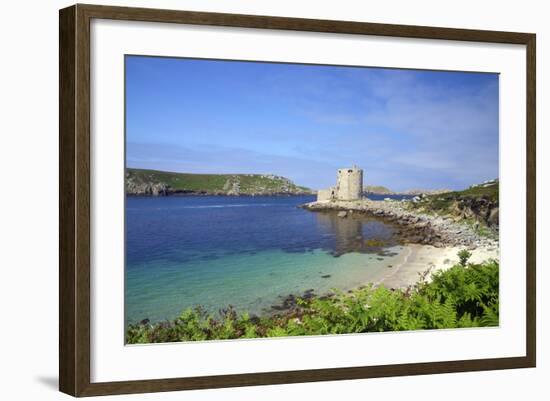 Cromwell's Castle in Summer Sunshine, Isle of Tresco, Isles of Scilly, United Kingdom, Europe-Peter Barritt-Framed Photographic Print