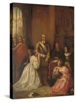 Cromwell's Family, Interceding for the Life of Charles I-William Fisk-Stretched Canvas