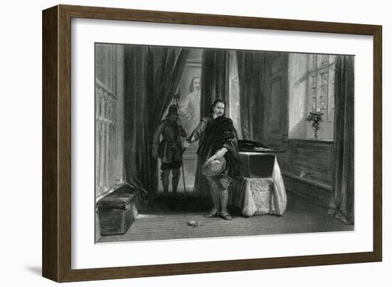 Cromwell Sees C I's Body-G. Cattermole-Framed Art Print