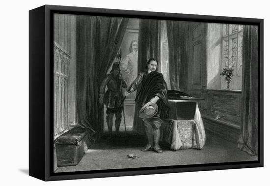 Cromwell Sees C I's Body-G. Cattermole-Framed Stretched Canvas