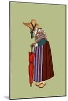 Crone from Gap Carries an Umbrella-Elizabeth Whitney Moffat-Mounted Art Print