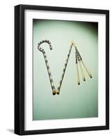 Crook and Flail, from the Tomb of Tutankhamun-Egyptian 18th Dynasty-Framed Giclee Print