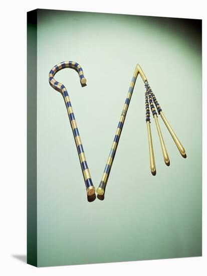 Crook and Flail, from the Tomb of Tutankhamun-Egyptian 18th Dynasty-Stretched Canvas