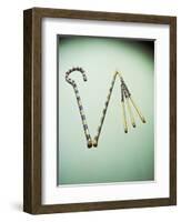 Crook and Flail, from the Tomb of Tutankhamun-Egyptian 18th Dynasty-Framed Giclee Print