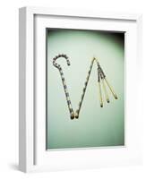 Crook and Flail, from the Tomb of Tutankhamun-Egyptian 18th Dynasty-Framed Giclee Print