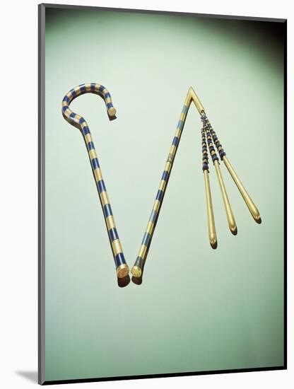 Crook and Flail, from the Tomb of Tutankhamun-Egyptian 18th Dynasty-Mounted Giclee Print