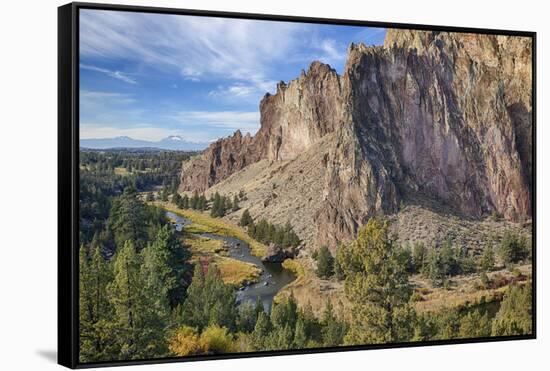 Crooked River, Smith Rock State Park, Oregon, USA-Jamie & Judy Wild-Framed Stretched Canvas