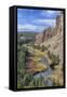 Crooked River, Smith Rock State Park, Oregon, USA-Jamie & Judy Wild-Framed Stretched Canvas