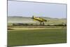 Crop Duster Airplane Spraying Farm Field Near Mott, North Dakota, USA-Chuck Haney-Mounted Photographic Print