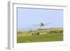 Crop Duster Airplane Spraying Farm Field Near Mott, North Dakota, USA-Chuck Haney-Framed Photographic Print