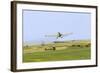 Crop Duster Airplane Spraying Farm Field Near Mott, North Dakota, USA-Chuck Haney-Framed Photographic Print