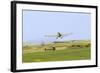 Crop Duster Airplane Spraying Farm Field Near Mott, North Dakota, USA-Chuck Haney-Framed Photographic Print