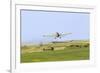 Crop Duster Airplane Spraying Farm Field Near Mott, North Dakota, USA-Chuck Haney-Framed Photographic Print