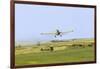 Crop Duster Airplane Spraying Farm Field Near Mott, North Dakota, USA-Chuck Haney-Framed Photographic Print