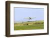 Crop Duster Airplane Spraying Farm Field Near Mott, North Dakota, USA-Chuck Haney-Framed Photographic Print