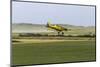 Crop Duster Airplane Spraying Farm Field Near Mott, North Dakota, USA-Chuck Haney-Mounted Photographic Print