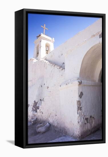 Cropped View of Chile's Oldest Church, Chiu-Chiu Village, Atacama Desert in Northern Chile-Kimberly Walker-Framed Stretched Canvas