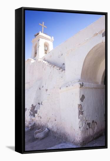 Cropped View of Chile's Oldest Church, Chiu-Chiu Village, Atacama Desert in Northern Chile-Kimberly Walker-Framed Stretched Canvas