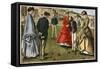 Croquet, 19th Century-null-Framed Stretched Canvas