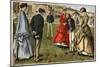 Croquet, 19th Century-null-Mounted Giclee Print