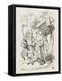 Croquet Alice and the Duchess-John Tenniel-Framed Stretched Canvas
