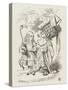 Croquet Alice and the Duchess-John Tenniel-Stretched Canvas