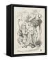 Croquet Alice and the Duchess-John Tenniel-Framed Stretched Canvas