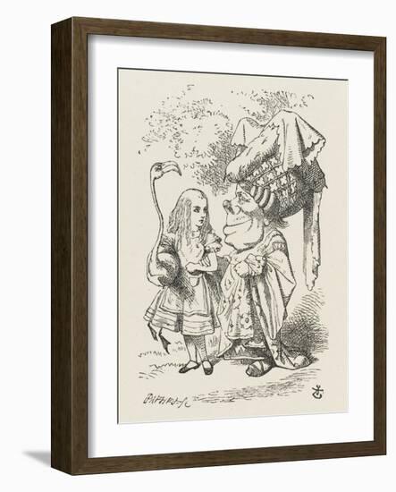 Croquet Alice and the Duchess-John Tenniel-Framed Photographic Print