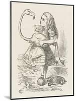 Croquet Alice with the Flamingo-John Tenniel-Mounted Photographic Print