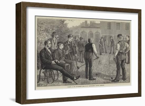 Croquet at the Convalscent Home of St Bartholomew's Hospital, Highgate-null-Framed Giclee Print