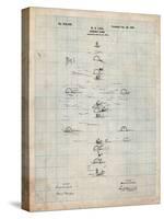 Croquet Game 1899 Patent-Cole Borders-Stretched Canvas