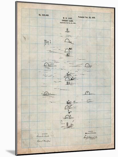 Croquet Game 1899 Patent-Cole Borders-Mounted Art Print