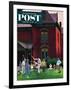 "Croquet Game" Saturday Evening Post Cover, September 29, 1951-John Falter-Framed Giclee Print