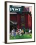 "Croquet Game" Saturday Evening Post Cover, September 29, 1951-John Falter-Framed Giclee Print