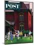 "Croquet Game" Saturday Evening Post Cover, September 29, 1951-John Falter-Mounted Giclee Print