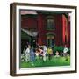 "Croquet Game", September 29, 1951-John Falter-Framed Giclee Print