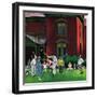 "Croquet Game", September 29, 1951-John Falter-Framed Giclee Print