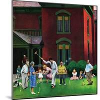 "Croquet Game", September 29, 1951-John Falter-Mounted Giclee Print