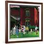 "Croquet Game", September 29, 1951-John Falter-Framed Giclee Print