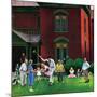 "Croquet Game", September 29, 1951-John Falter-Mounted Giclee Print