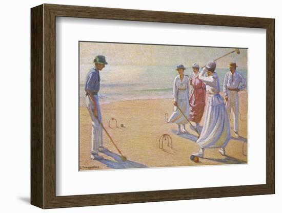 Croquet on a Sandy Beach-L. Tanqueray-Framed Photographic Print