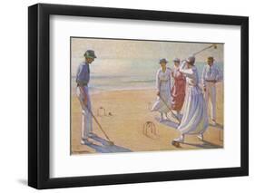 Croquet on a Sandy Beach-L. Tanqueray-Framed Photographic Print