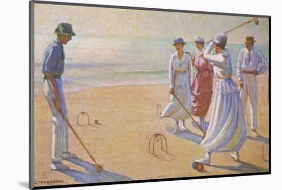 Croquet on a Sandy Beach-L. Tanqueray-Mounted Photographic Print