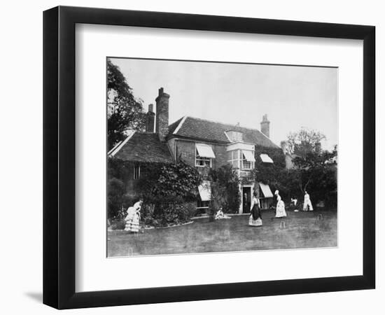 Croquet on the Lawn at Elm Lodge, Streatley, C.1870s-Willoughby Wallace Hooper-Framed Photographic Print