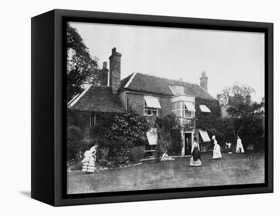 Croquet on the Lawn at Elm Lodge, Streatley, C.1870s-Willoughby Wallace Hooper-Framed Stretched Canvas